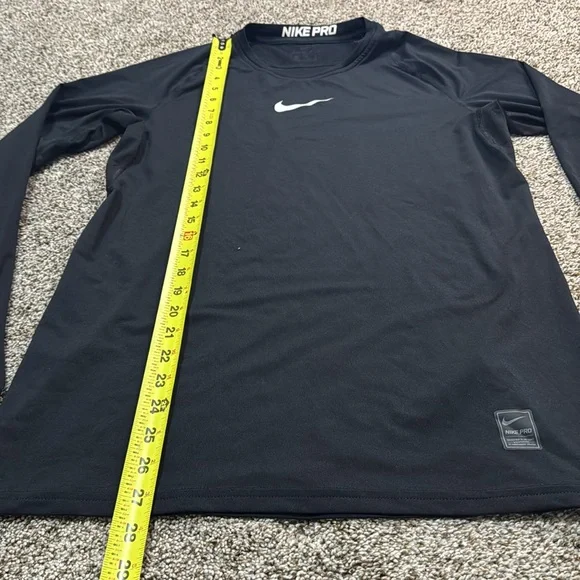NIKE Men's Slim Fit Sweat-Wicking Quick Dry Long-Sleeve Top Size M In Black - Picture 5 of 9